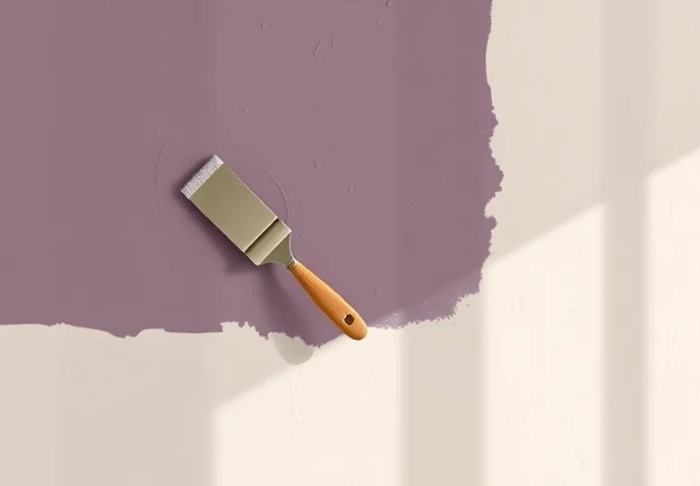 Application d'un enduit décoratif à la lisseuse sur un mur