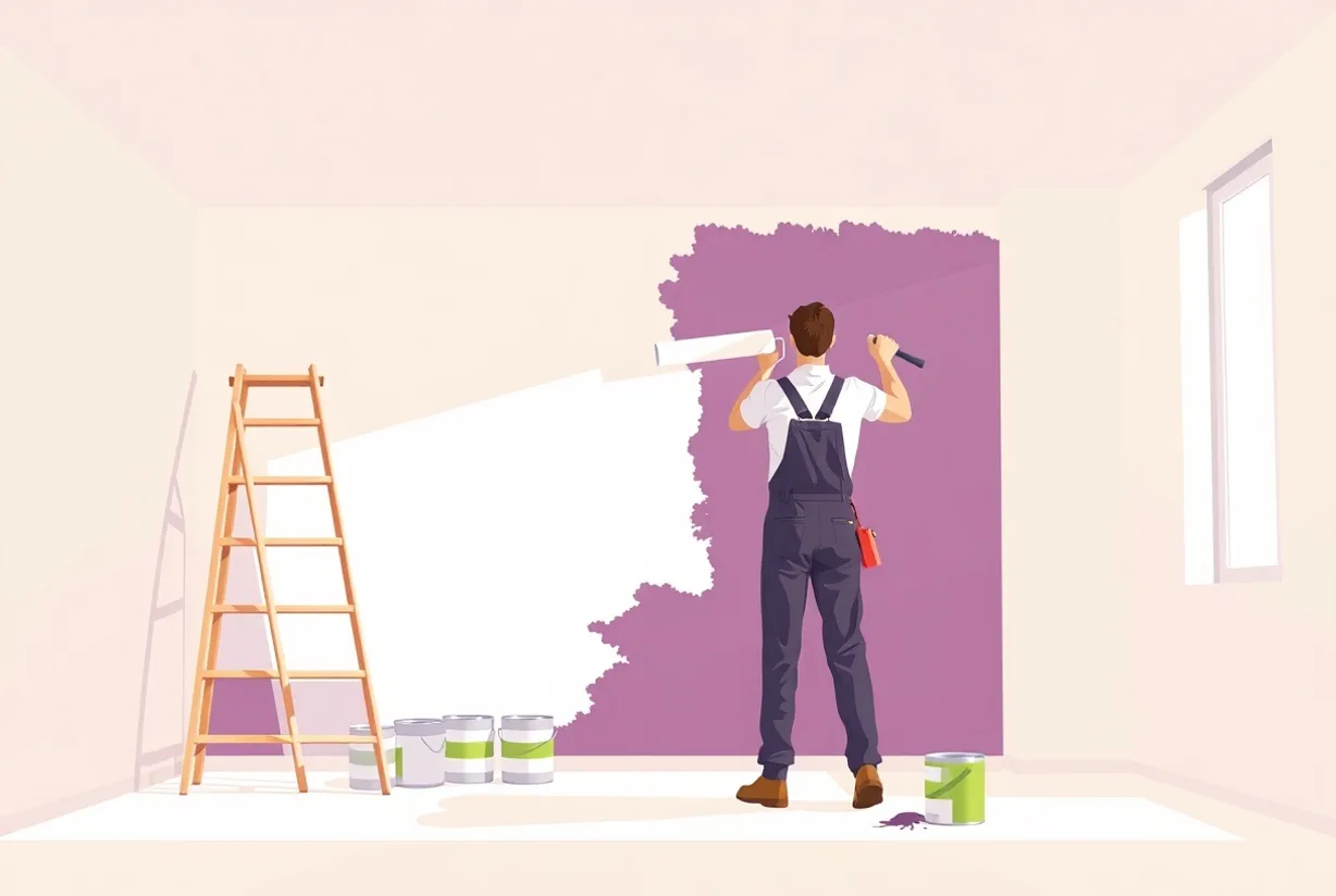 Peintre Tinqueux 51430 en intervention sur un chantier