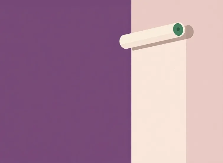 Pose de papier peint, rouleau et brosse à maroufler